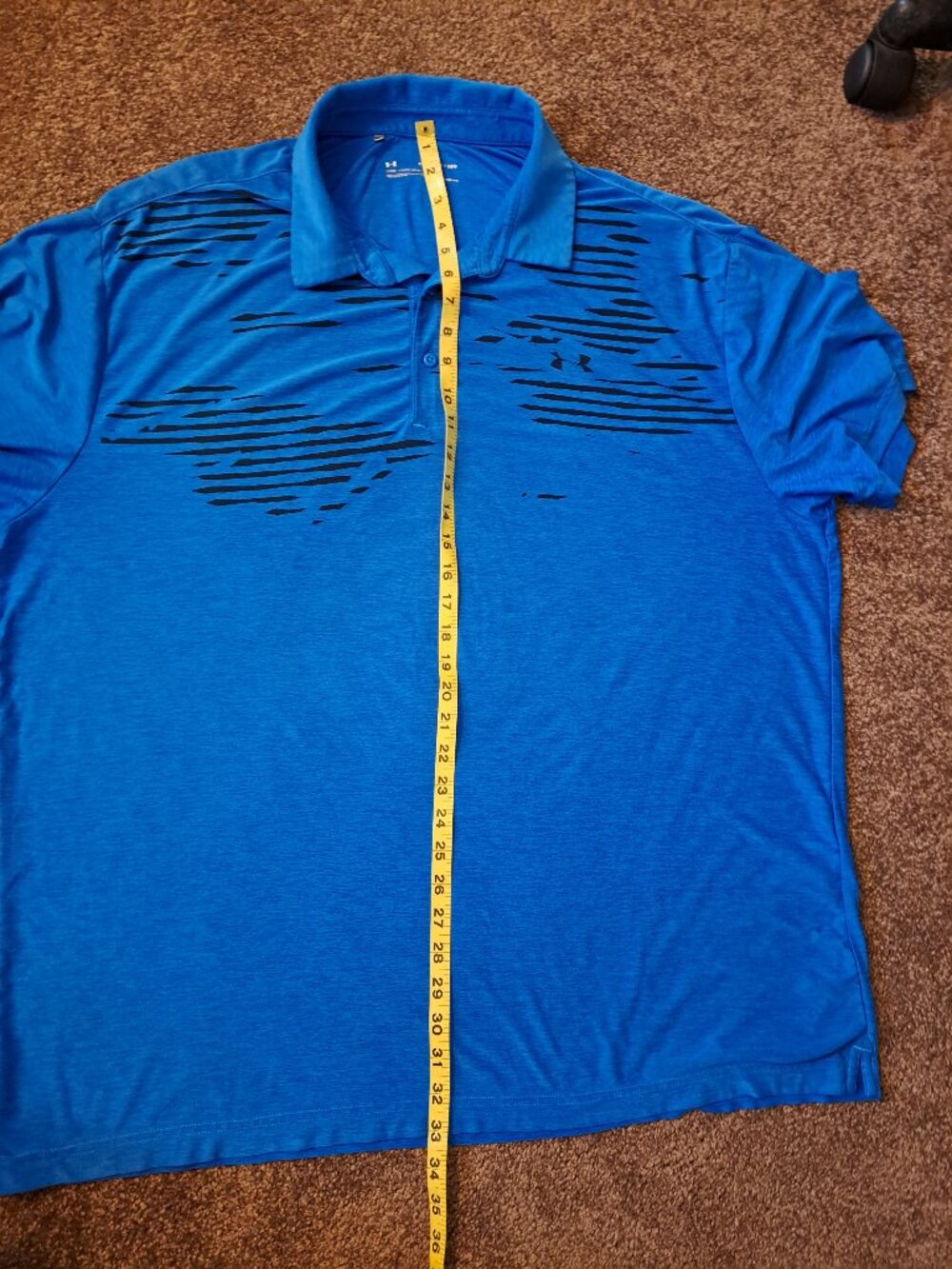 Under Armour Men's Loose Fit HeatGear Short Sleeve Golf Polo Shirt - Picture 6 of 7